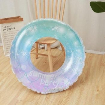 Thickened New Pvc Starry Sequins Swimming Ring Thickened Outdoor Water Inflatable Toys Life Buoy