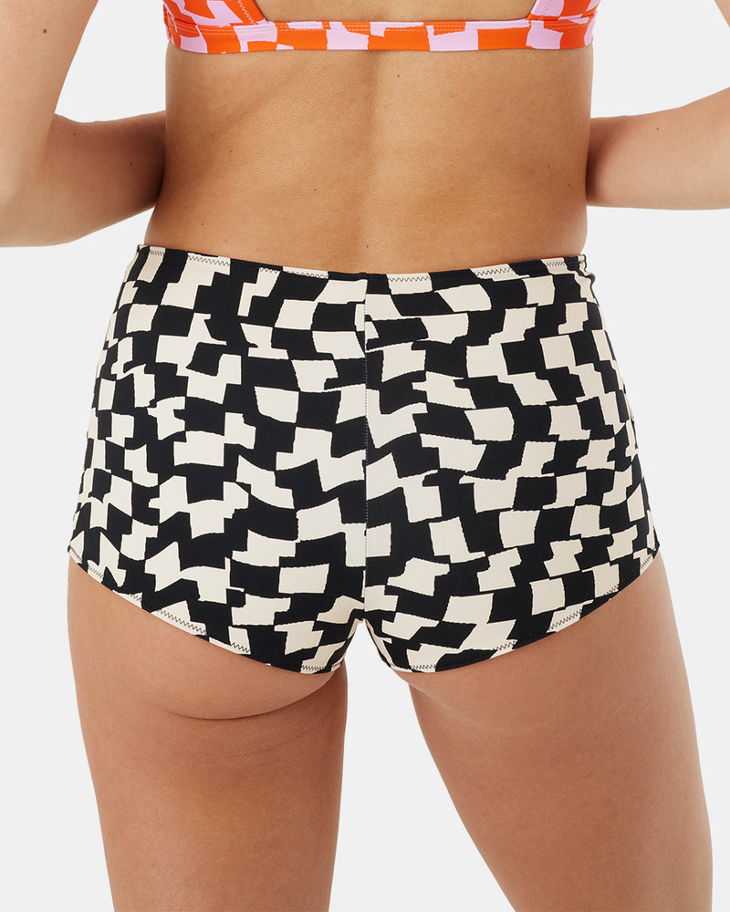 Bikini Bottoms | Women Roxy Checked Out Reversible Shortie Bikini Bottom Black/pink - Image 5
