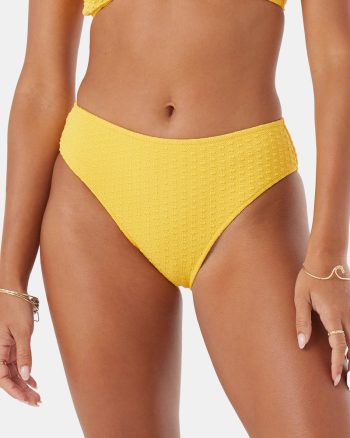 Bikini Bottoms | Women Roxy Haliewa Hipster Full Bikini Bottom Golden Rod