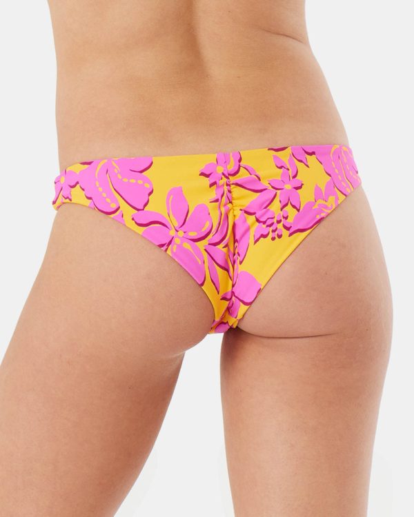 Bikini Bottoms | Women Roxy Island Time Hipster Cheeky Bikini Bottom Golden Rod - Image 2