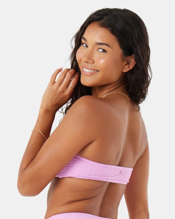 Bikini Tops | Women Roxy Haliewa Bandeau Bra Top Bikini Top Lilac - Image 4