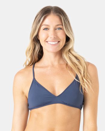 Bikini Tops | Women Roxy Sd Beach Classics Athletic Triangle Bikini Top Mood Indigo