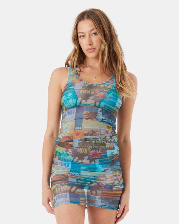 Cover Ups | Women Roxy Ripper Mesh Cover Up Dress Multi Graphic - Image 3