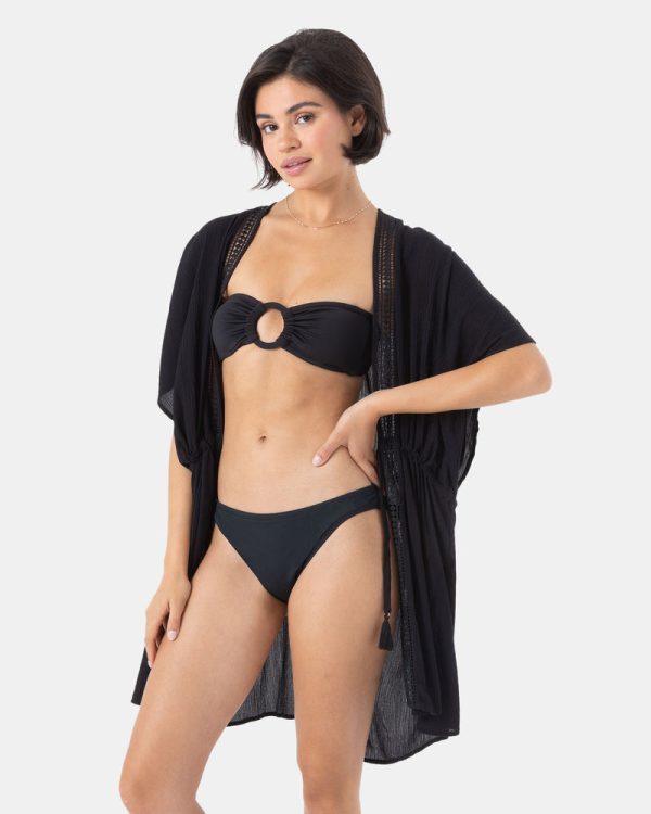 Cover Ups | Women Roxy Sun Kissed Kimono Cover Up Anthracite - Image 4