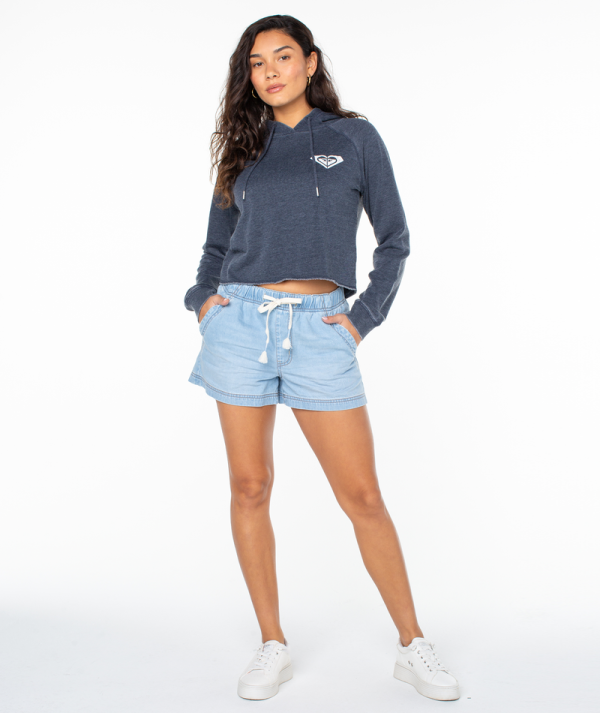 Denim | Women Roxy Shorebreak Denim Short Paradise Blue Denim Wash - Image 6