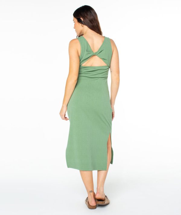 Dresses | Women Roxy City Lights Midi Dress Loden Green Solid - Image 2