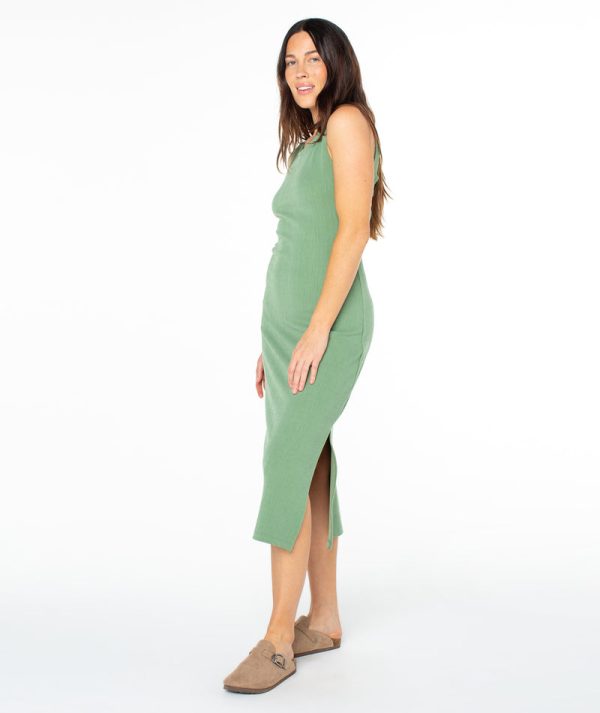 Dresses | Women Roxy City Lights Midi Dress Loden Green Solid - Image 3