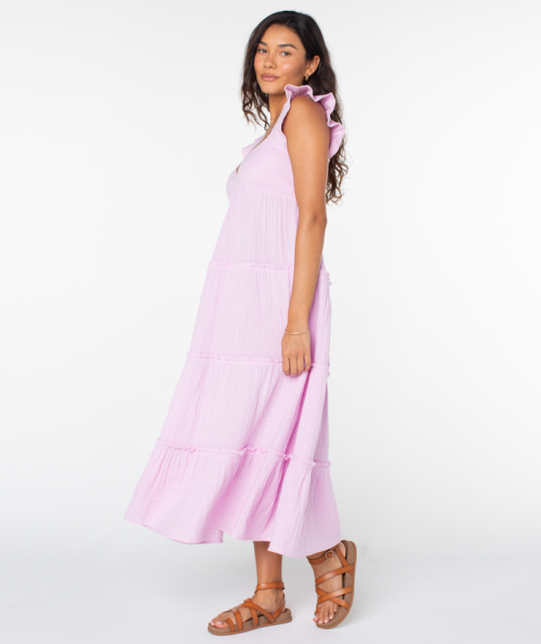 Dresses | Women Roxy Palmy Days Midi Dress Orchid Bouquet Solid - Image 3