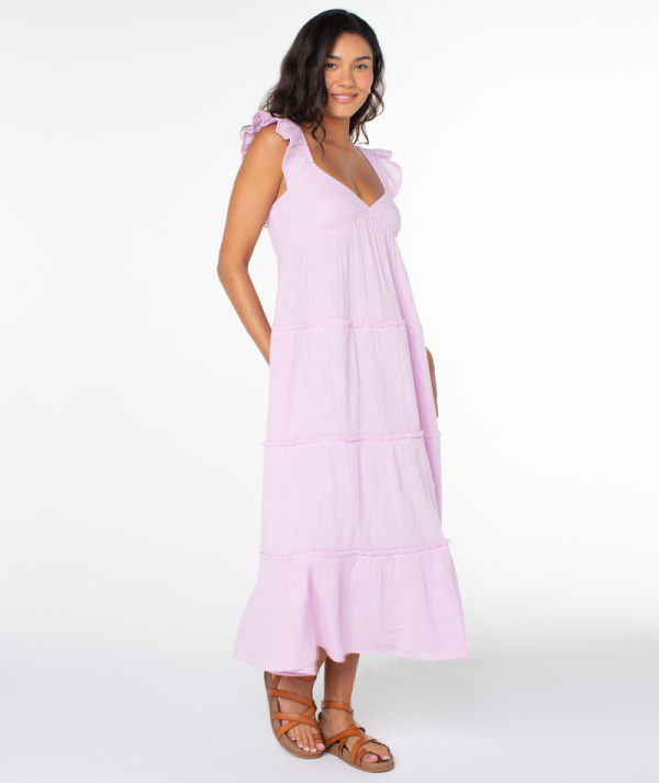 Dresses | Women Roxy Palmy Days Midi Dress Orchid Bouquet Solid - Image 5