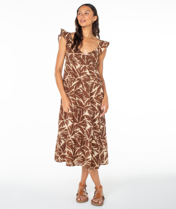 Dresses | Women Roxy Palmy Days Midi Dress Parchment Palm