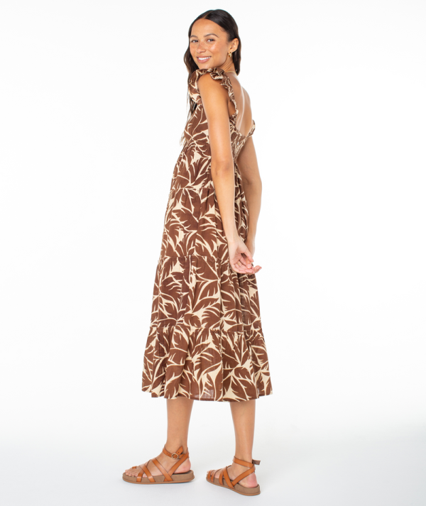 Dresses | Women Roxy Palmy Days Midi Dress Parchment Palm - Image 4