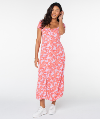 Dresses | Women Roxy Shelley Coast Midi Dress Orchid Bouquet Penida