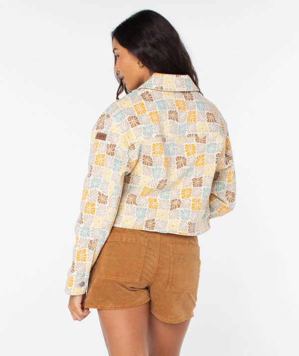 Hoodies & Jackets | Women Roxy No Wokkas Jacket Golden Haze Vintage Geo Floral - Image 3
