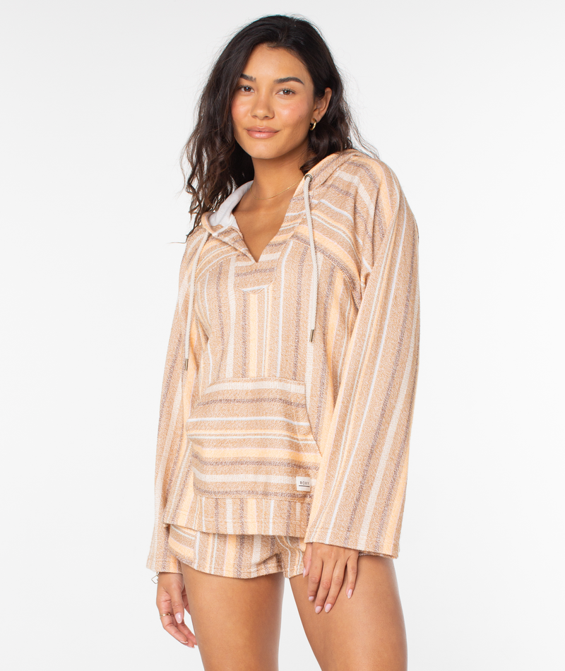 Hoodies & Jackets | Women Roxy Wild And Free Hoodie Chipmunk Saltwater Stripe