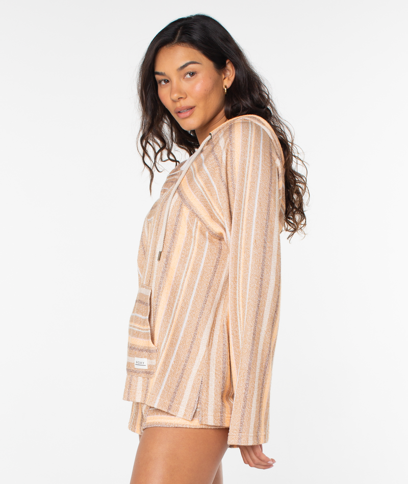 Hoodies & Jackets | Women Roxy Wild And Free Hoodie Chipmunk Saltwater Stripe - Image 3