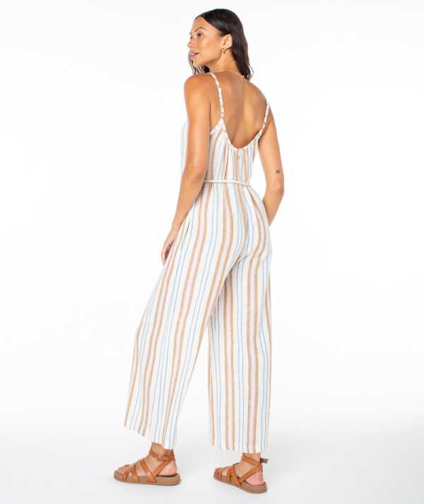 Jumpsuits & Rompers | Women Roxy Gale Jumpsuit Egret Chipmunk Porto Stripe - Image 6