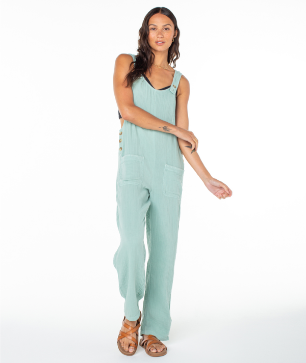 Jumpsuits & Rompers | Women Roxy Lighthouse Jumpsuit Aquifer Solid - Image 3