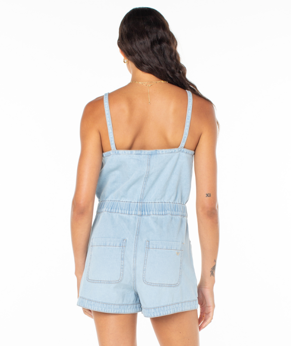Jumpsuits & Rompers | Women Roxy Naia Romper Saltwater Denim Wash - Image 2