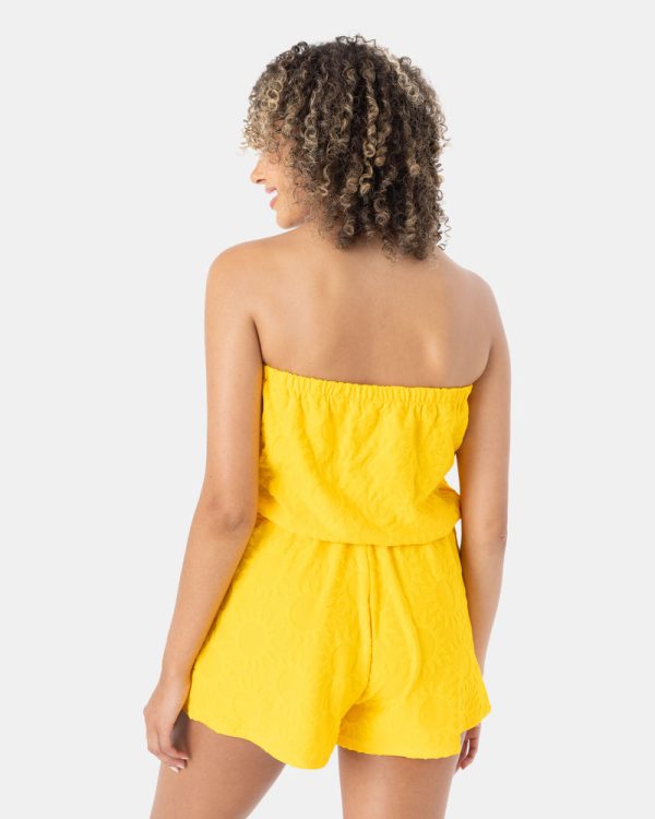Jumpsuits & Rompers | Women Roxy Special Feeling Terry Romper Golden Rod - Image 2