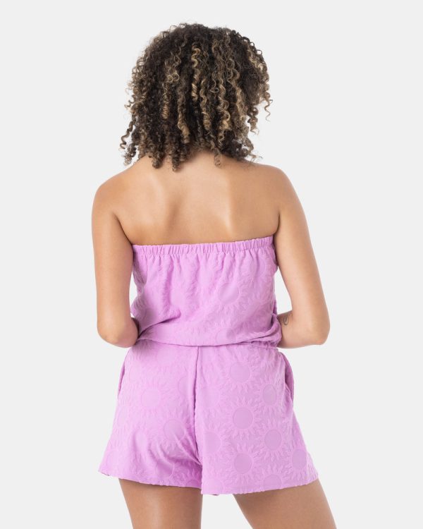 Jumpsuits & Rompers | Women Roxy Special Feeling Terry Romper Lilac - Image 2