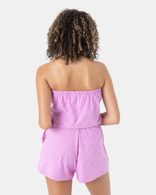 Jumpsuits & Rompers | Women Roxy Special Feeling Terry Romper Lilac - Image 4
