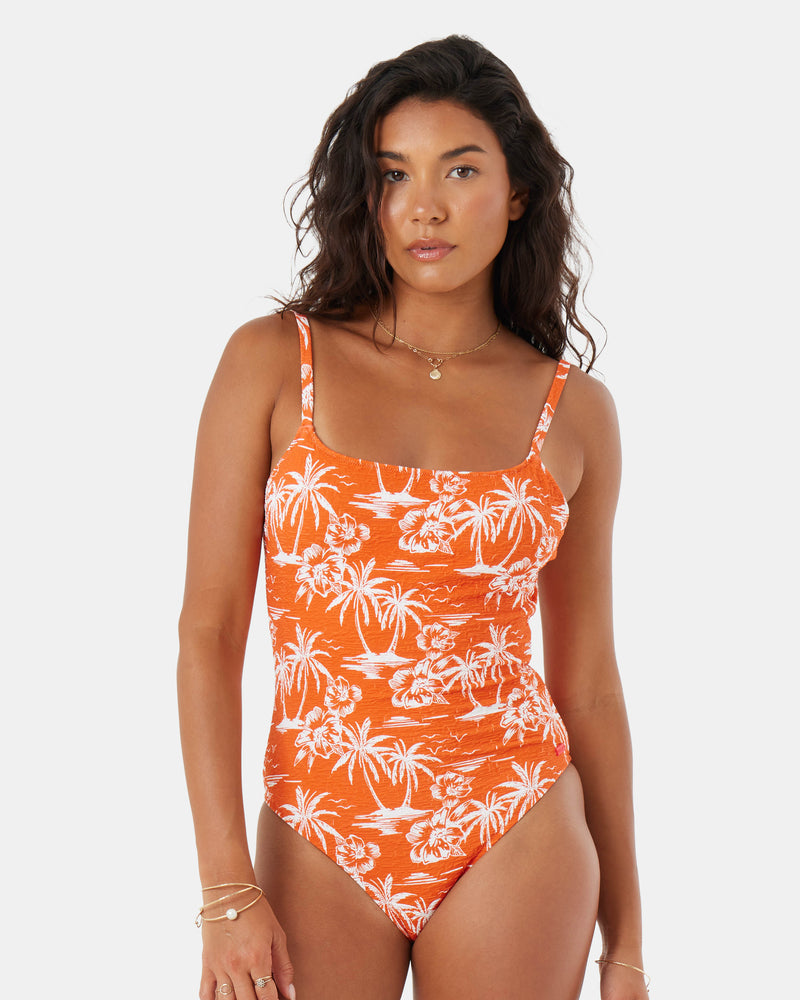 One Pieces | Women Roxy Vacay Vibes Scoop Back One Piece Swimsuit Red Floral