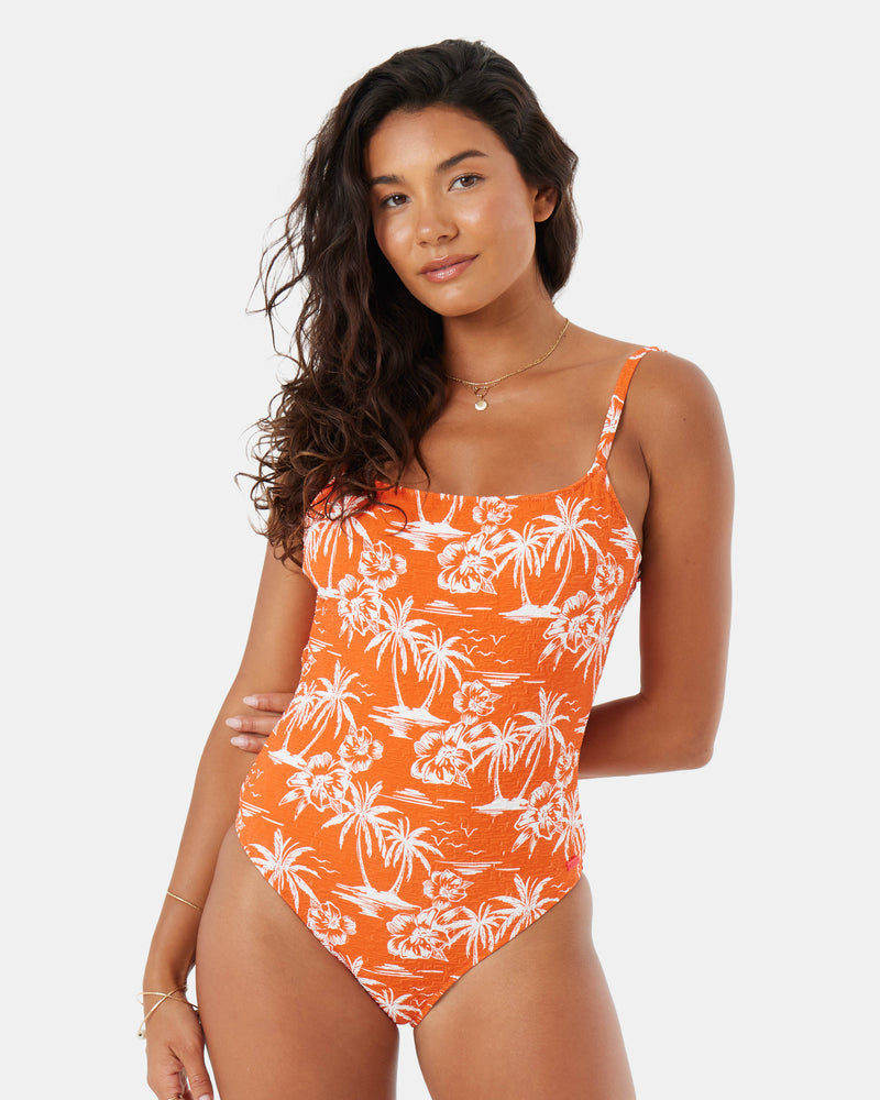 One Pieces | Women Roxy Vacay Vibes Scoop Back One Piece Swimsuit Red Floral - Image 3