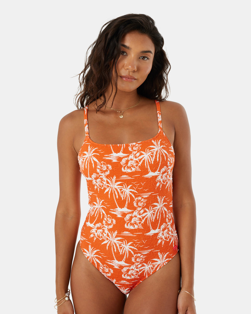 One Pieces | Women Roxy Vacay Vibes Scoop Back One Piece Swimsuit Red Floral - Image 4