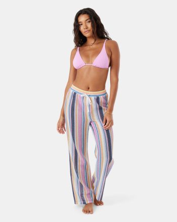Pants | Women Roxy Mood Moving Beach Pant Multi Stripe