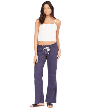 Pants | Women Roxy Oceanside Pant Mood Indigo Solid