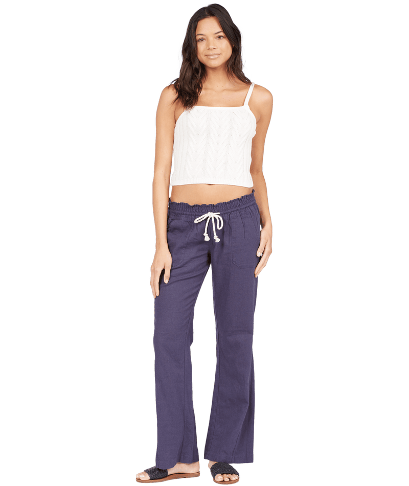 Pants | Women Roxy Oceanside Pant Mood Indigo Solid