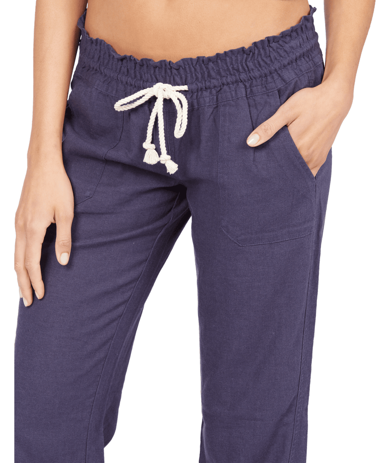 Pants | Women Roxy Oceanside Pant Mood Indigo Solid - Image 2