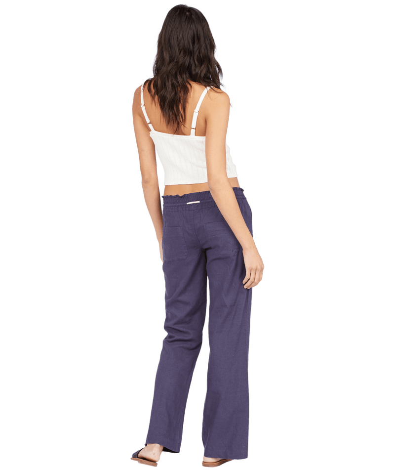 Pants | Women Roxy Oceanside Pant Mood Indigo Solid - Image 3