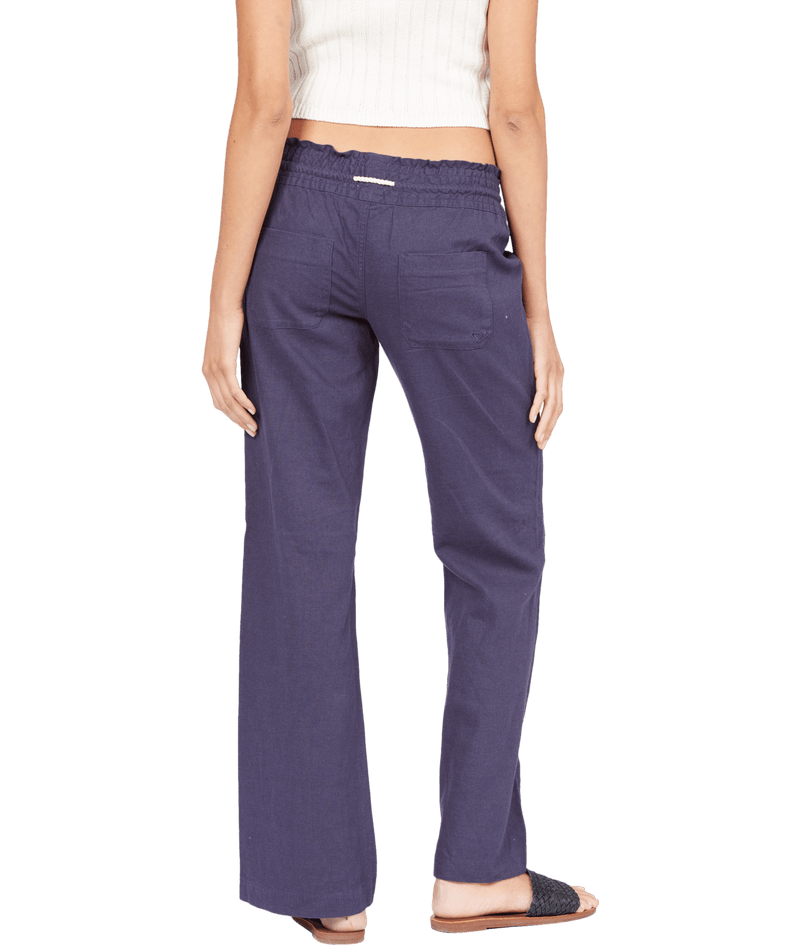Pants | Women Roxy Oceanside Pant Mood Indigo Solid - Image 4