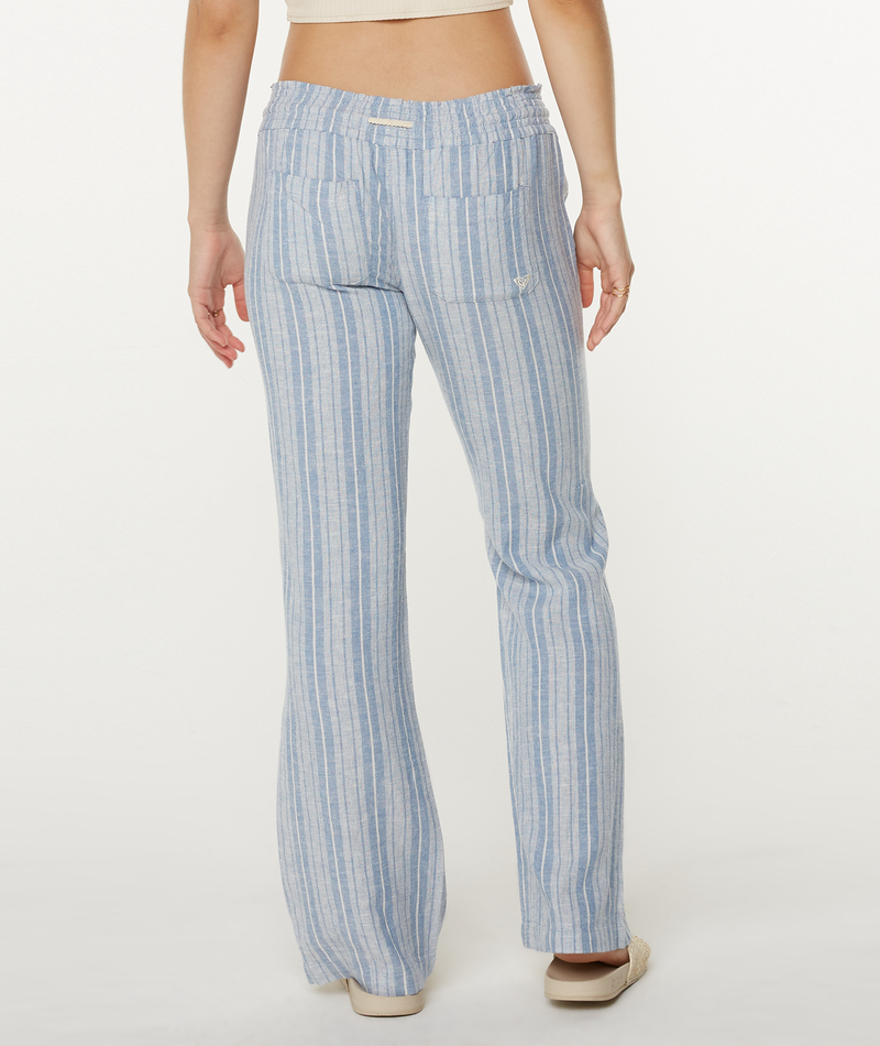 Pants | Women Roxy Oceanside Striped Pant Riviera Indigo Lisbon Stripe - Image 3