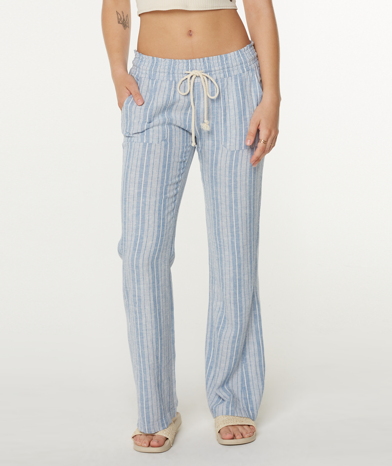 Pants | Women Roxy Oceanside Striped Pant Riviera Indigo Lisbon Stripe - Image 5