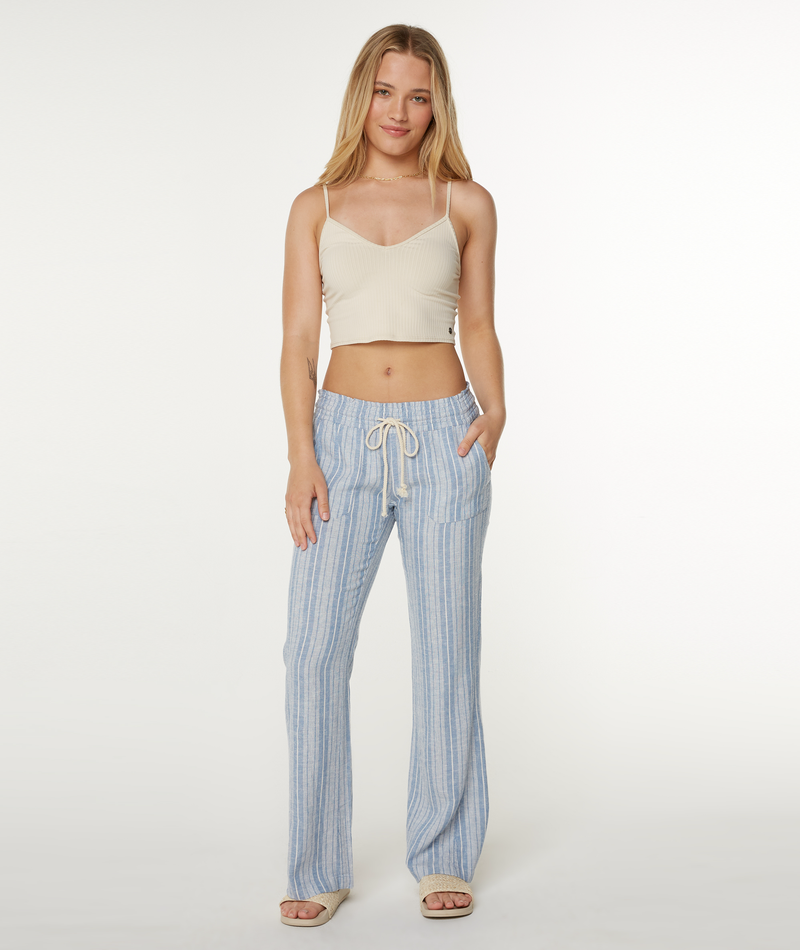 Pants | Women Roxy Oceanside Striped Pant Riviera Indigo Lisbon Stripe - Image 7