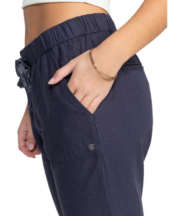 Pants | Women Roxy On The Seashore Pant Mood Indigo Solid - Image 3