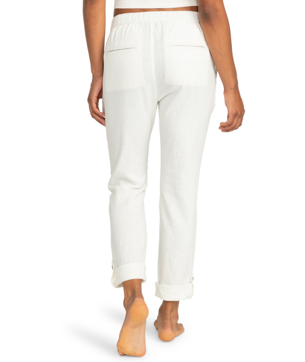 Pants | Women Roxy On The Seashore Pant Snow White Solid - Image 3