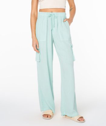 Pants | Women Roxy Precious Cargo Pant Aquifer Solid