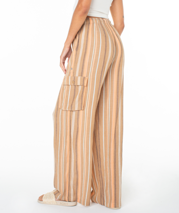Pants | Women Roxy Precious Cargo Pant Chipmunk Saltwater Stripe - Image 2