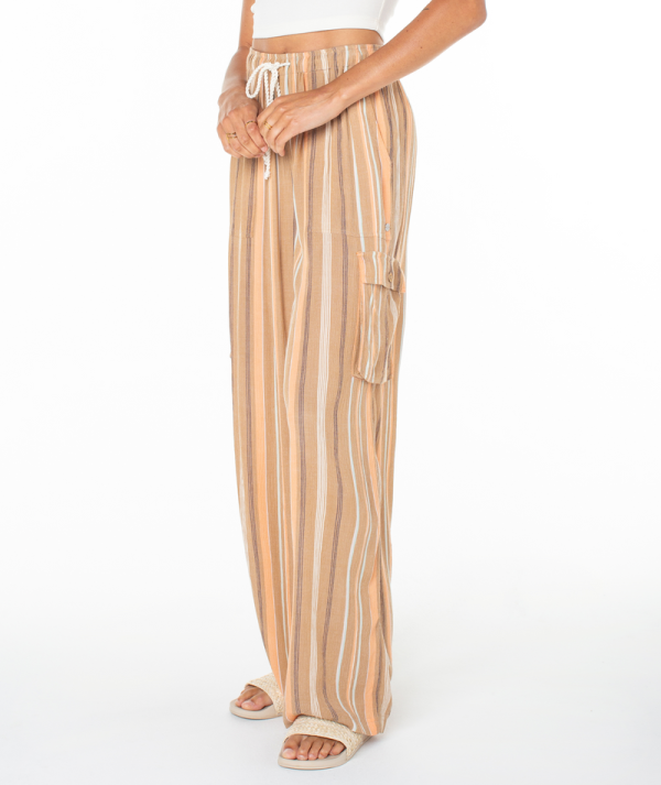 Pants | Women Roxy Precious Cargo Pant Chipmunk Saltwater Stripe - Image 5