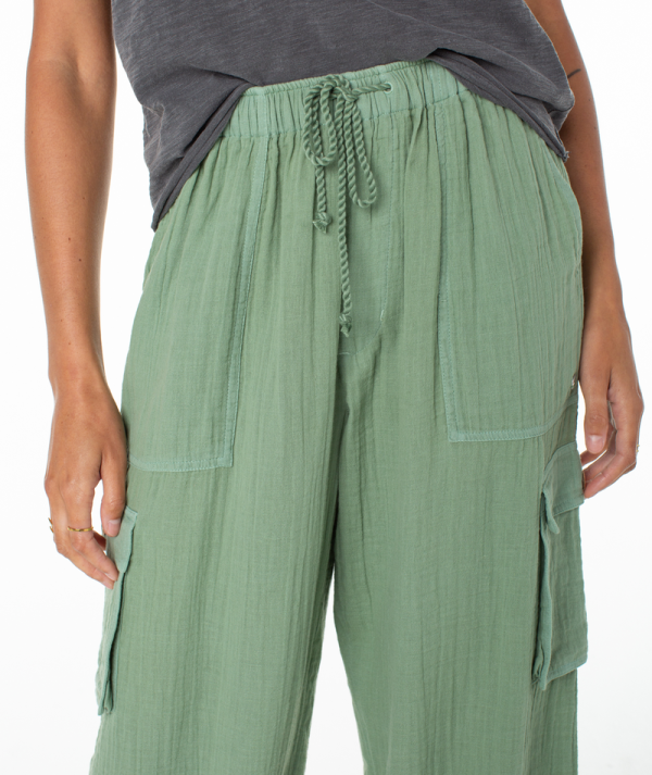 Pants | Women Roxy Precious Cargo Pant Loden Frost Solid - Image 4