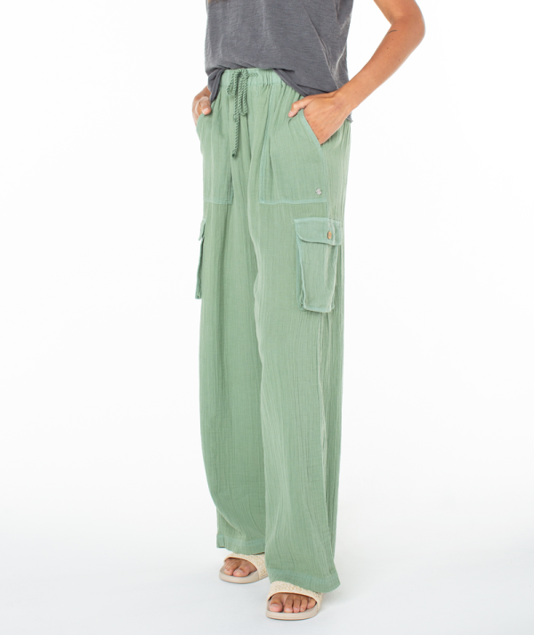 Pants | Women Roxy Precious Cargo Pant Loden Frost Solid - Image 6