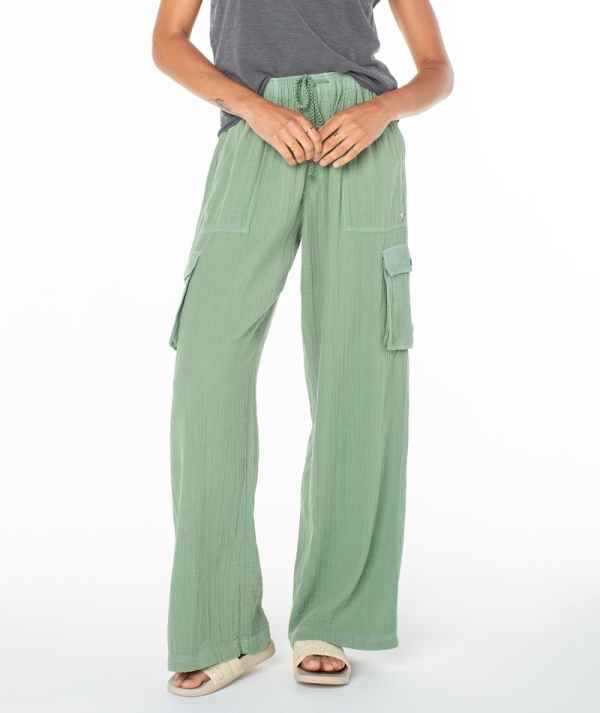 Pants | Women Roxy Precious Cargo Pant Loden Frost Solid - Image 7