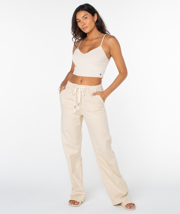 Pants | Women Roxy Sunset Dream Pant Parchment Solid - Image 5
