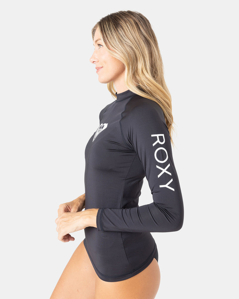 Rashguards | Women Roxy Whole Hearted Long Sleeve Rashguard Anthracite - Image 5