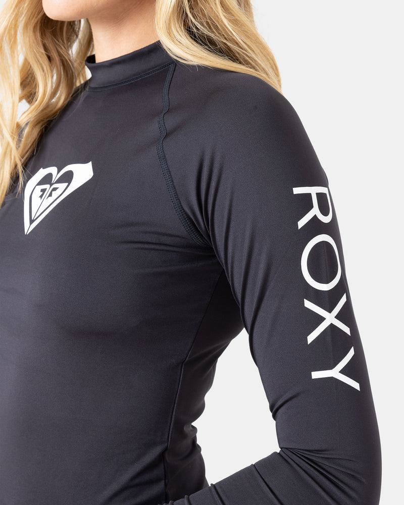 Rashguards | Women Roxy Whole Hearted Long Sleeve Rashguard Anthracite - Image 6