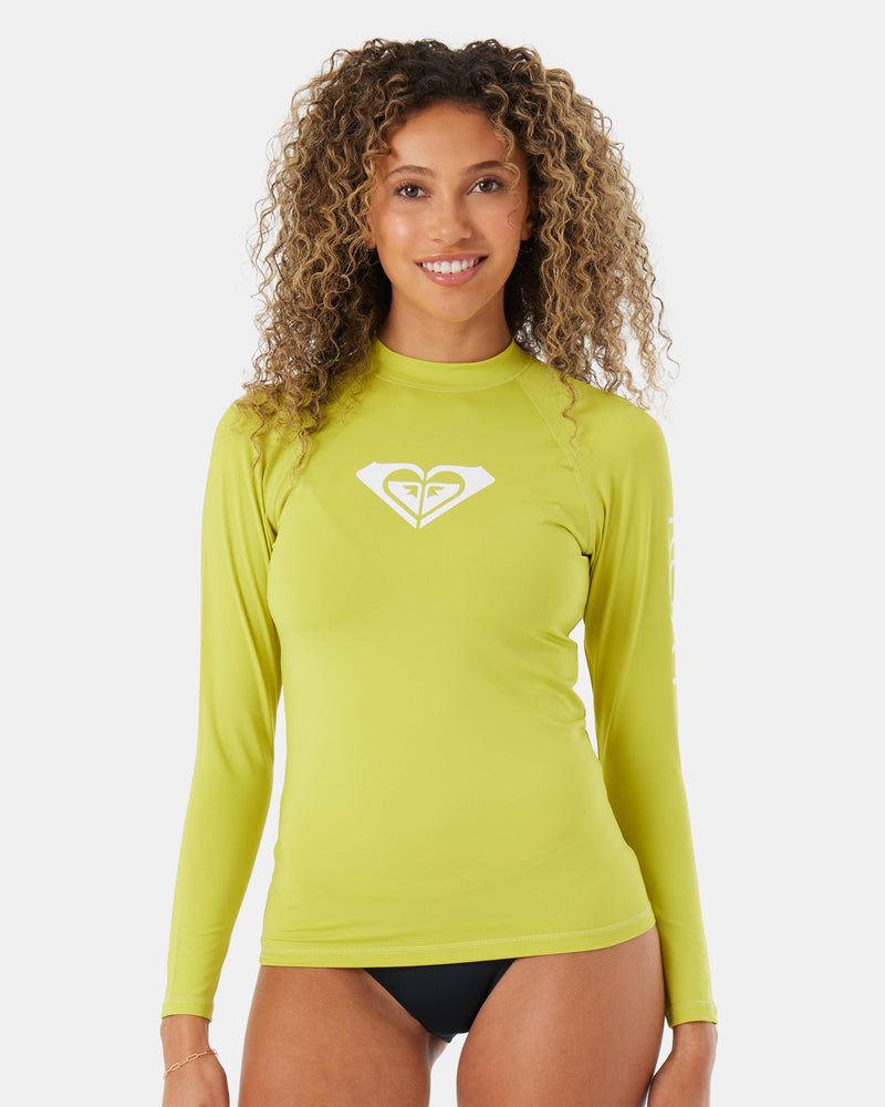 Rashguards | Women Roxy Whole Hearted Long Sleeve Rashguard Kiwi