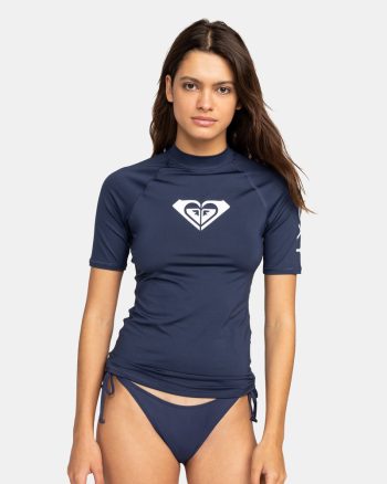 Rashguards | Women Roxy Whole Hearted Short Sleeve Rashguard Mood Indigo